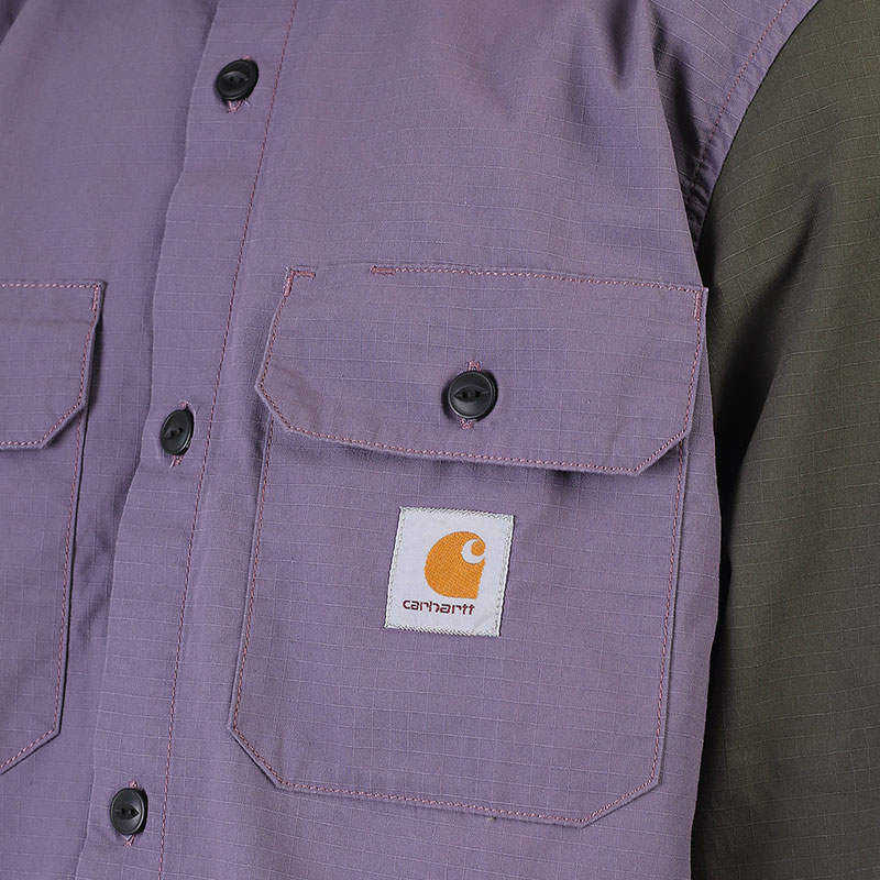 мужская разноцветная рубашка Carhartt WIP L/S Vallant 4 Shirt I029117-provence - цена, описание, фото 2